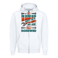 White if nonno can't fix it we are all screwed Zipper Hoodie - Jasminsmagicworld