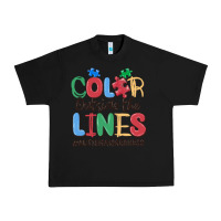 Black color outside the lines autism awareness Urban Heavy Tee - MaliasSmallBusiness