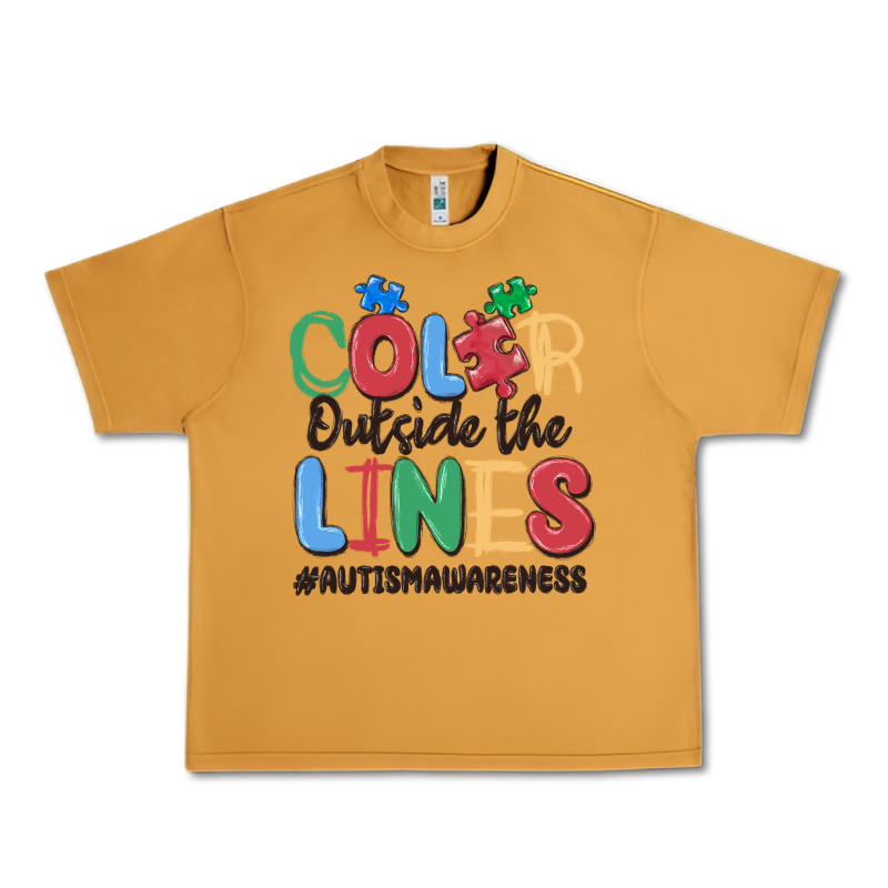 Color Outside The Lines Autism Awareness Urban Heavy Tee by MaliasSmallBusiness | Teevron