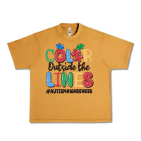 Peanut Butter color outside the lines autism awareness Urban Heavy Tee - MaliasSmallBusiness