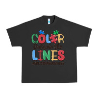 Pigment Black color outside the lines autism awareness Urban Heavy Tee - MaliasSmallBusiness