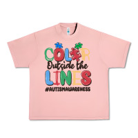 Salmon color outside the lines autism awareness Urban Heavy Tee - MaliasSmallBusiness