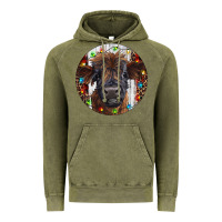 Vintage Olive Western Christmas Calf Vintage Hoodie - RanaPortraitStore