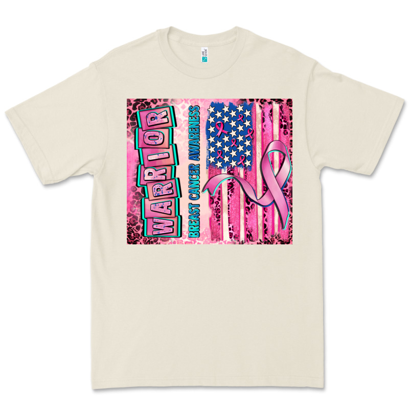 Warrior Breast Cancer And American Flag Premium Tee by AdoDesignShop | Teevron