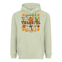 Matcha Grateful thankful blessed Heavyweight Hoodie - NancyCooperArtShop
