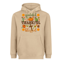 Mushroom Grateful thankful blessed Heavyweight Hoodie - NancyCooperArtShop