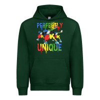 Forest Green Perfectly unique Autism Awareness Day Urban Hoodie - FaDigitalArtStudio