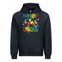 Navy Perfectly unique Autism Awareness Day Urban Hoodie - FaDigitalArtStudio