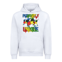 White Perfectly unique Autism Awareness Day Urban Hoodie - FaDigitalArtStudio