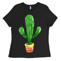 Black mexican cactus Ladies Tee - FaDigitalArtStudio