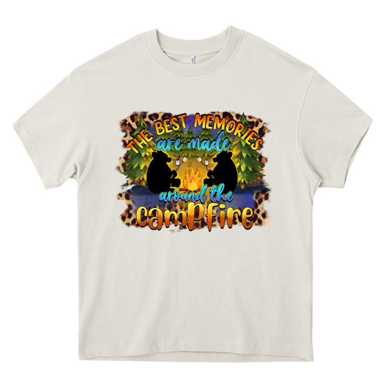 The Best Memories Are Made Around The Campfire Camping Heavy Core Tee by BarkalooDesign | Teevron