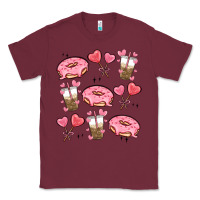 Burgundy valentines day doodles Classic Tee - MaliasSmallBusiness