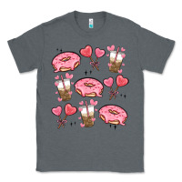 Charcoal Heather valentines day doodles Classic Tee - MaliasSmallBusiness