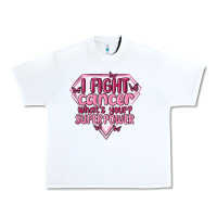White i fight cancer whats your super power Urban Heavy Tee - MaliasSmallBusiness
