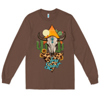 Chestnut free spirit bull skull Long Sleeve Tee - MaliasSmallBusiness
