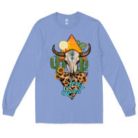 Colony Blue free spirit bull skull Long Sleeve Tee - MaliasSmallBusiness
