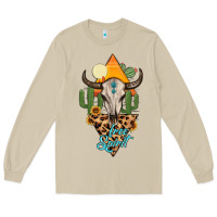 Mushroom free spirit bull skull Long Sleeve Tee - MaliasSmallBusiness