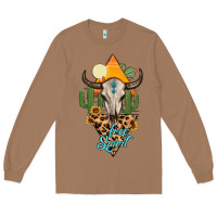 Toasted Coconut free spirit bull skull Long Sleeve Tee - MaliasSmallBusiness