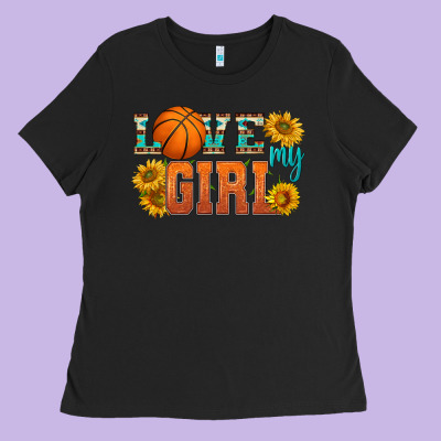 Love My Girl Basketball Ladies Tee Designed By Hra Design Shop