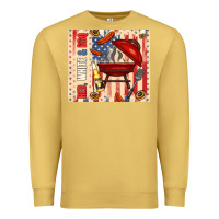 Antique Gold red white and bbq usa flag Premium Sweatshirt - TumblerDesignByShophia