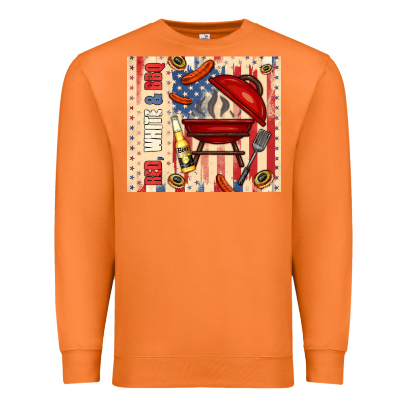 Red White And Bbq Usa Flag Premium Sweatshirt by TumblerDesignByShophia | Teevron
