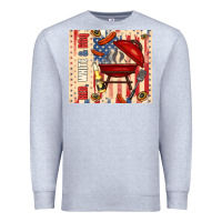 Heather Grey red white and bbq usa flag Premium Sweatshirt - TumblerDesignByShophia