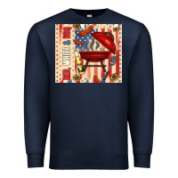 Navy red white and bbq usa flag Premium Sweatshirt - TumblerDesignByShophia