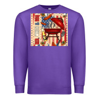 Purple red white and bbq usa flag Premium Sweatshirt - TumblerDesignByShophia