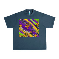 Midnight Navy mardi gras fleur delis leopard and cowhide Urban Heavy Tee - AdoDesignShop