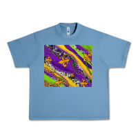 Pebble Blue mardi gras fleur delis leopard and cowhide Urban Heavy Tee - AdoDesignShop