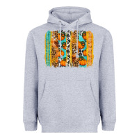 Heather Grey Fall Pumpkin brushstrokes Heavyweight Hoodie - NancyCooperArtShop