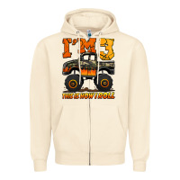 Sandshell i'm three this is how i roll monster truck birthday Zipper Hoodie - Jasminsmagicworld