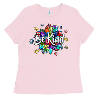 Bubblegum Pink be kind2 Ladies Tee - SublimationCraftShop