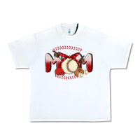 White baseball mom Urban Heavy Tee - MaliasSmallBusiness