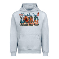 Heather Grey Trust in the lord with all your heart Urban Hoodie - FaDigitalArtStudio