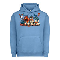 Pigment Pebble Blue Trust in the lord with all your heart Urban Hoodie - FaDigitalArtStudio