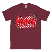 Burgundy valentine mama Classic Tee - MaliasSmallBusiness