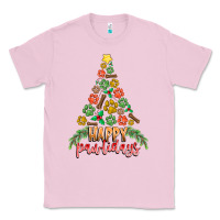 Bubblegum Pink paw print christmas tree Classic Tee - CowhideDigitalArt