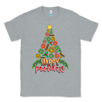 Heather Grey paw print christmas tree Classic Tee - CowhideDigitalArt