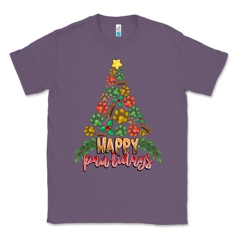Paw Print Christmas Tree Classic Tee by CowhideDigitalArt | Teevron