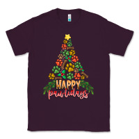 Plum paw print christmas tree Classic Tee - CowhideDigitalArt