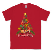 Red paw print christmas tree Classic Tee - CowhideDigitalArt
