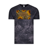 Cloud Black Camouflage Leopard Sunflower Background Vintage Tee - Jasminsmagicworld