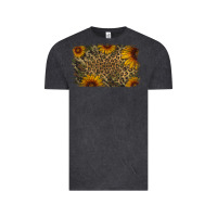 Vintage Black Camouflage Leopard Sunflower Background Vintage Tee - Jasminsmagicworld