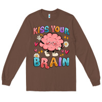 Chestnut kiss your brain Long Sleeve Tee - MaliasSmallBusiness