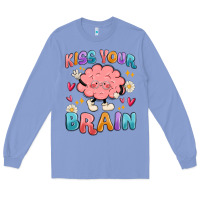 Colony Blue kiss your brain Long Sleeve Tee - MaliasSmallBusiness