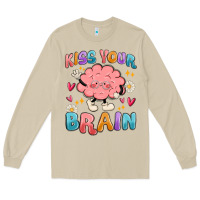 Mushroom kiss your brain Long Sleeve Tee - MaliasSmallBusiness