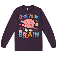 Plum kiss your brain Long Sleeve Tee - MaliasSmallBusiness