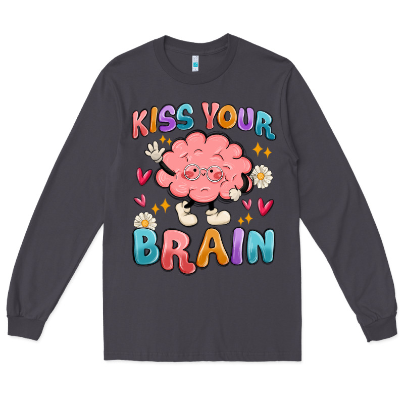 Kiss Your Brain Long Sleeve Tee by MaliasSmallBusiness | Teevron