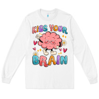 White kiss your brain Long Sleeve Tee - MaliasSmallBusiness